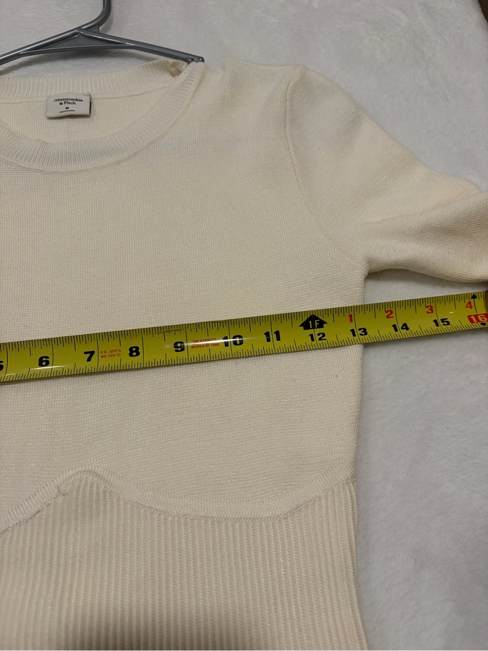 Abercrombie & Fitch Ivory Sweater Knit Corset Bodysuit - Size Medium - Picture 5 of 10